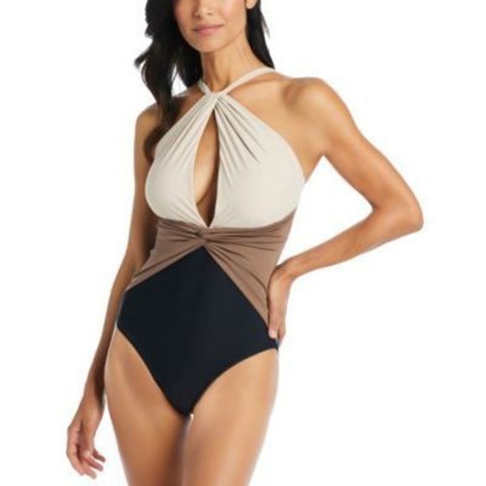 Beyond Control Colorblocked High-Neck One-Piece Swimsuit Multicolor 6